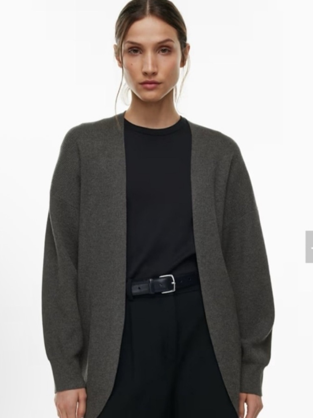 Aritzia Babaton
Decision Cardigan in Heather Peppercorn Grey Size XL